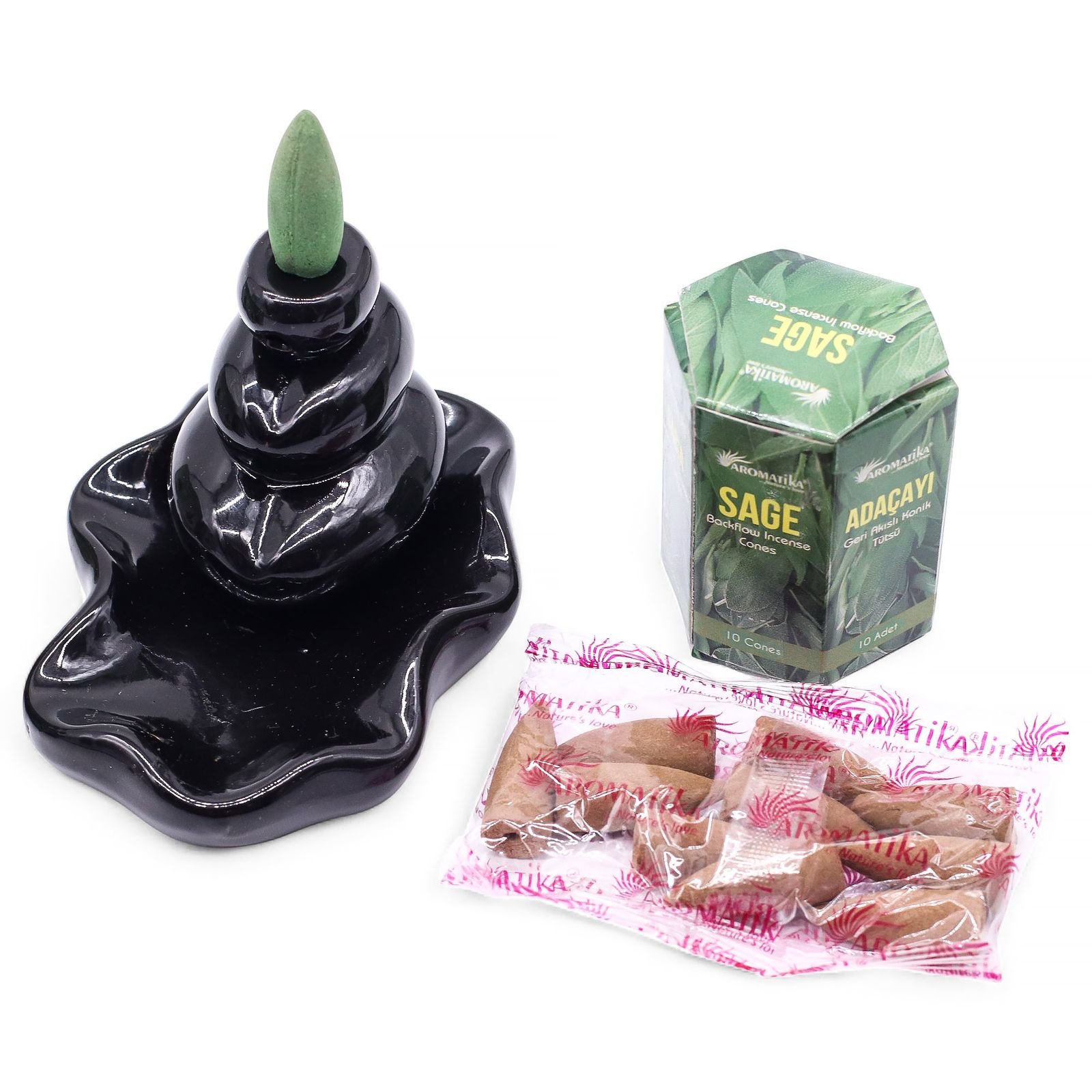 Masala Backflow Incense pack of 10 - Sage - Image 6