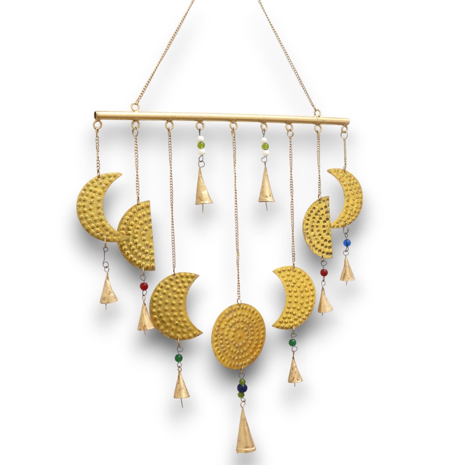 Indian Chimes - Brass Moon Phases Chimes - 43x40cm - Image 3