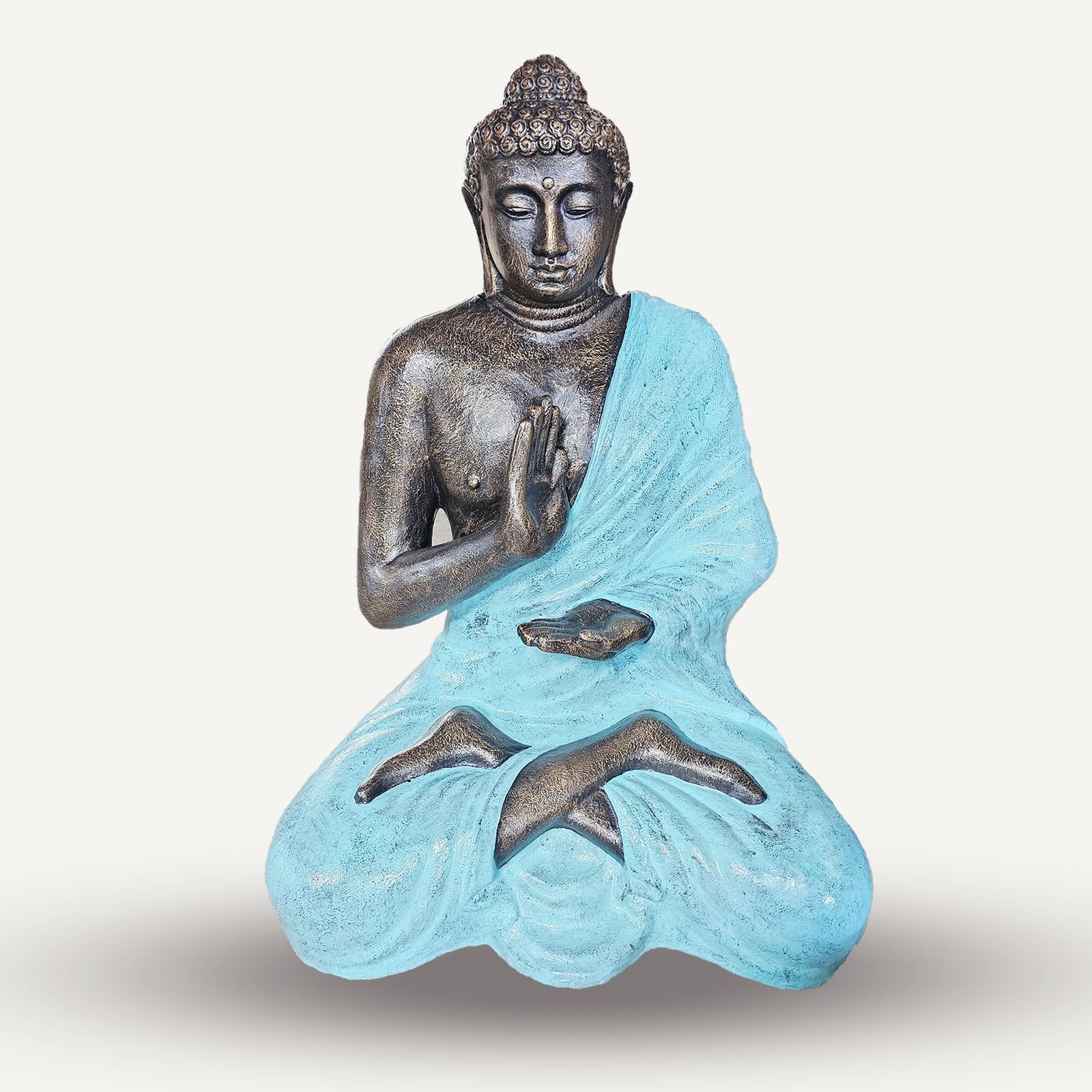 Large Turquoise & Stone Buddha Meditation in Stupa - 1.5m - Image 2