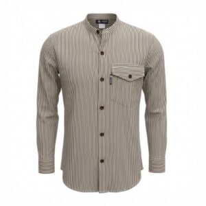 Nomad Sari Grandad Shirt - Grey Stone - Large
