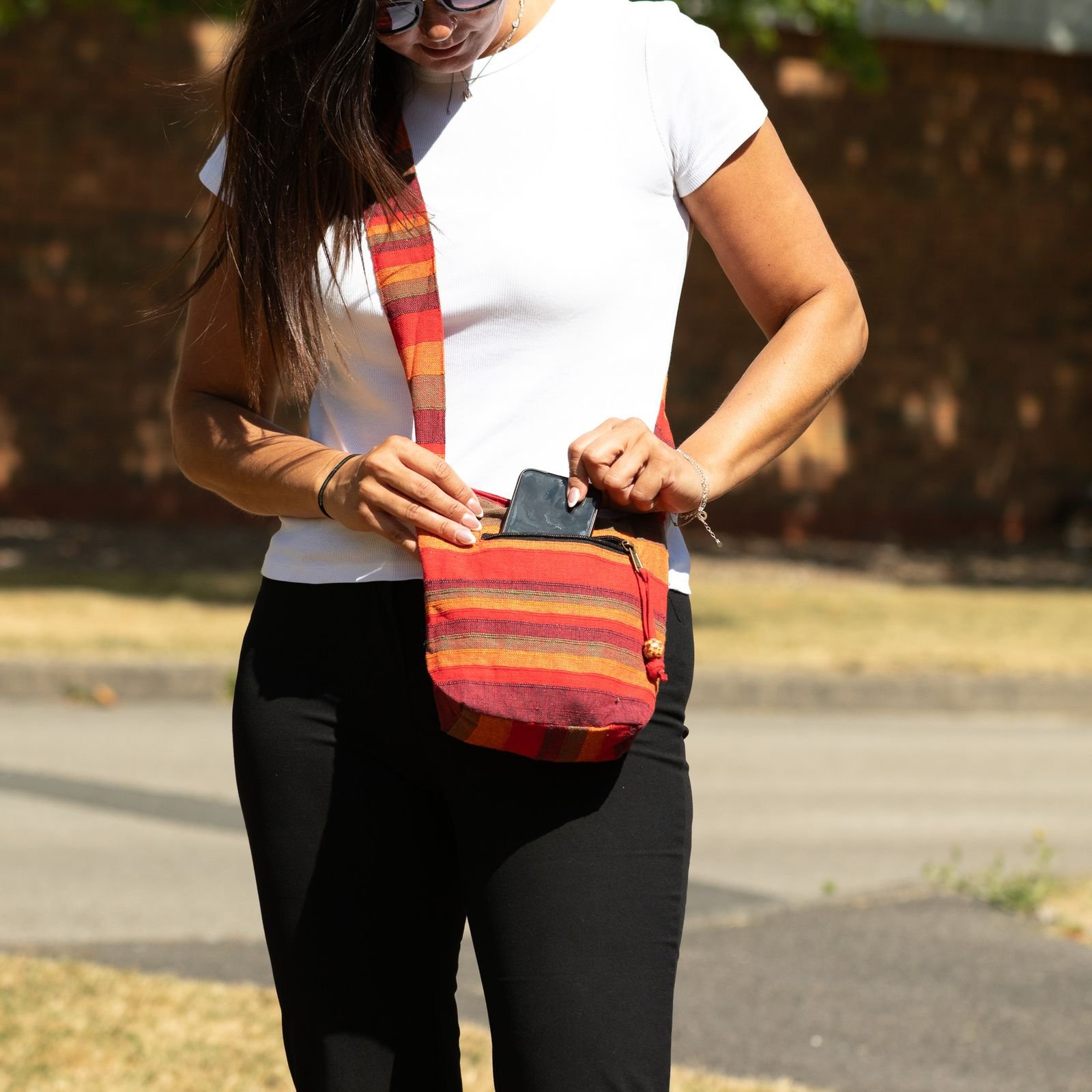 Nepal Sling Bag - Sunrise Orange - Image 6
