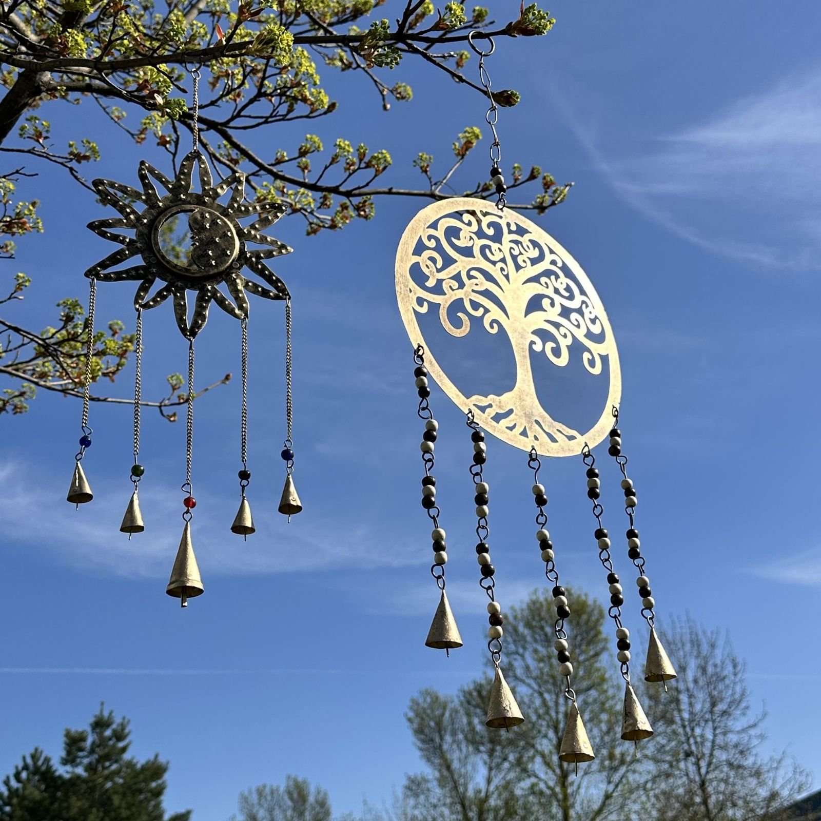 Indian Chimes - Lrg Tree of Life Bell Chimes - 25cm - Image 2