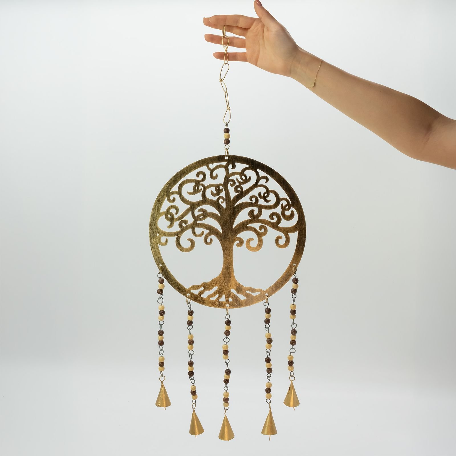 Indian Chimes - Lrg Tree of Life Bell Chimes - 25cm - Image 5