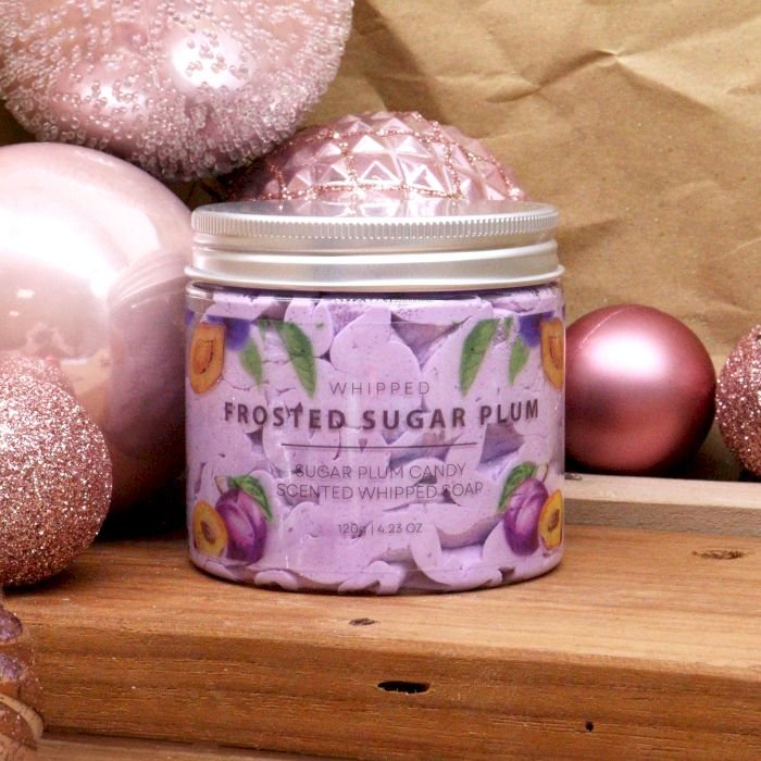 Frosted Sugar Plum Whipped Cream Soap 120g - Image 4