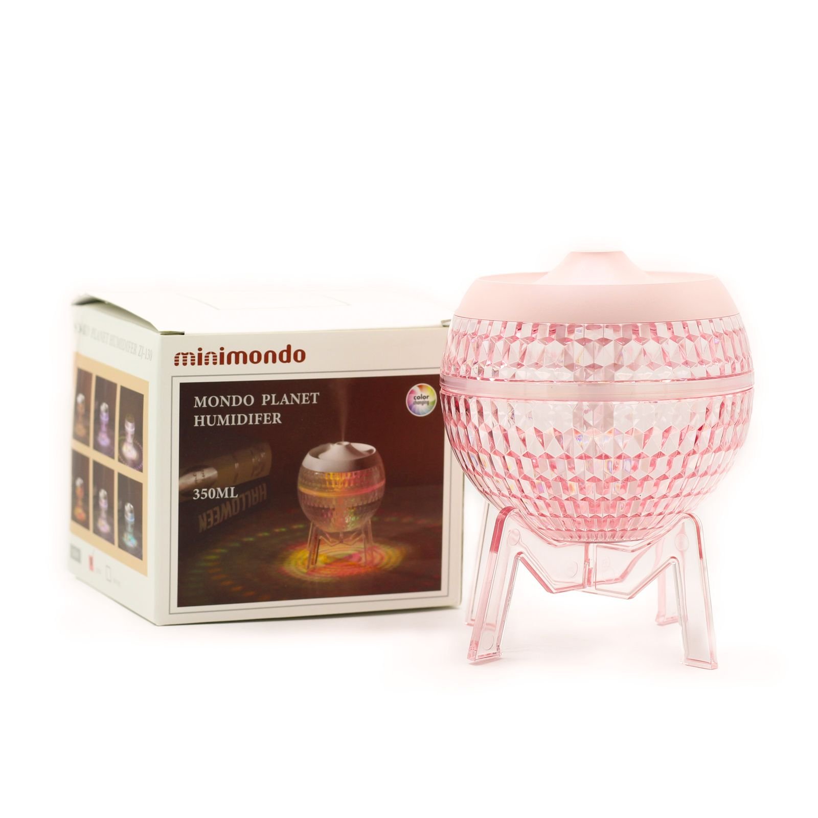 Pink Humidifer Mondo Planet - USB - Colour Change (down light) - Image 2