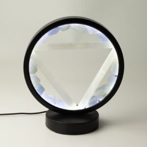 Gemstone Halo Lamp - Water - Aquamarine & Selenite