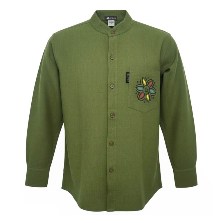 Nomad Sari Kathmandu Shirt - Forest Green - Large