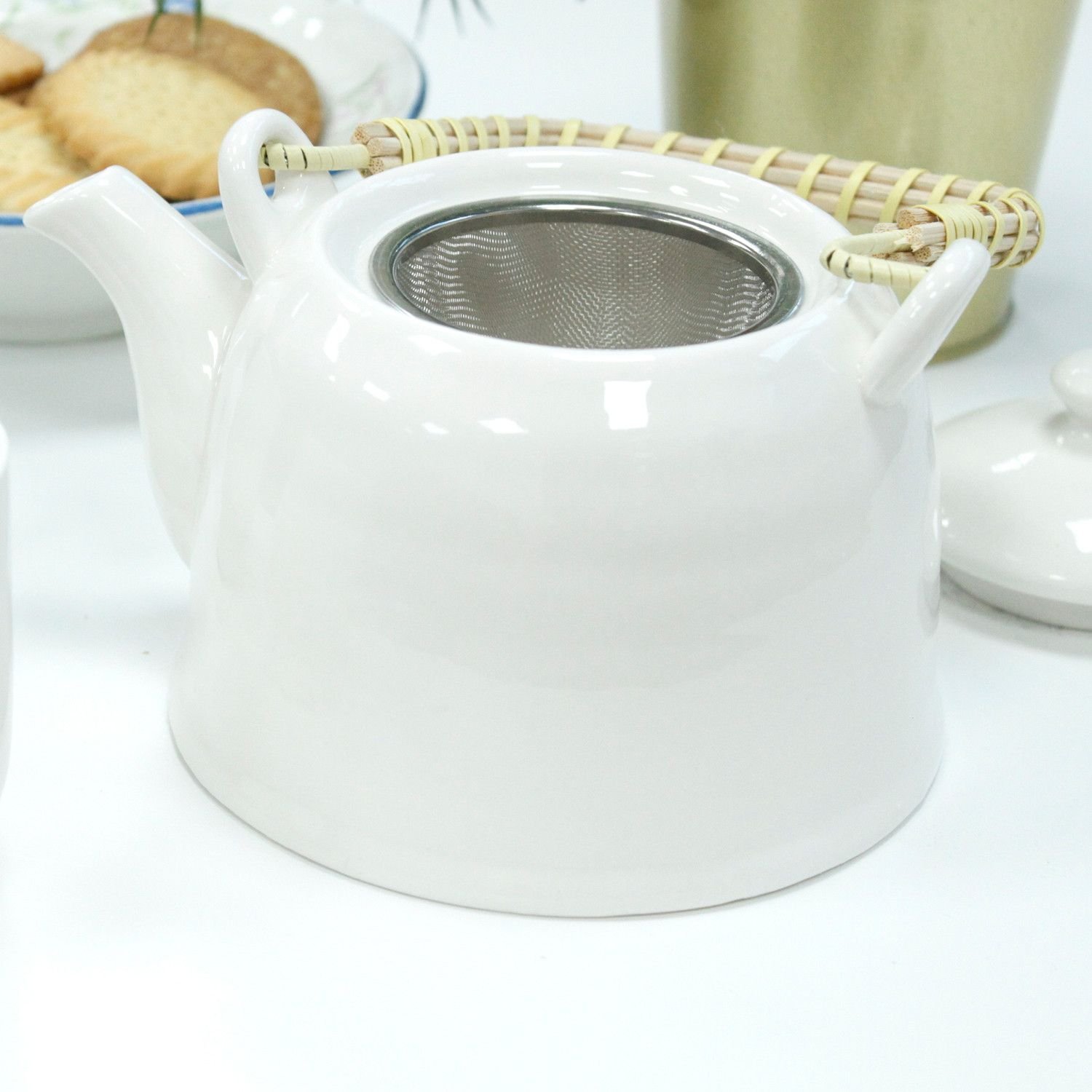 Herbal Teapot Set - Classic White - Image 3