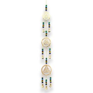 Indian Chimes - Brass Celtic Drop - 7 Bells - 6x64cm