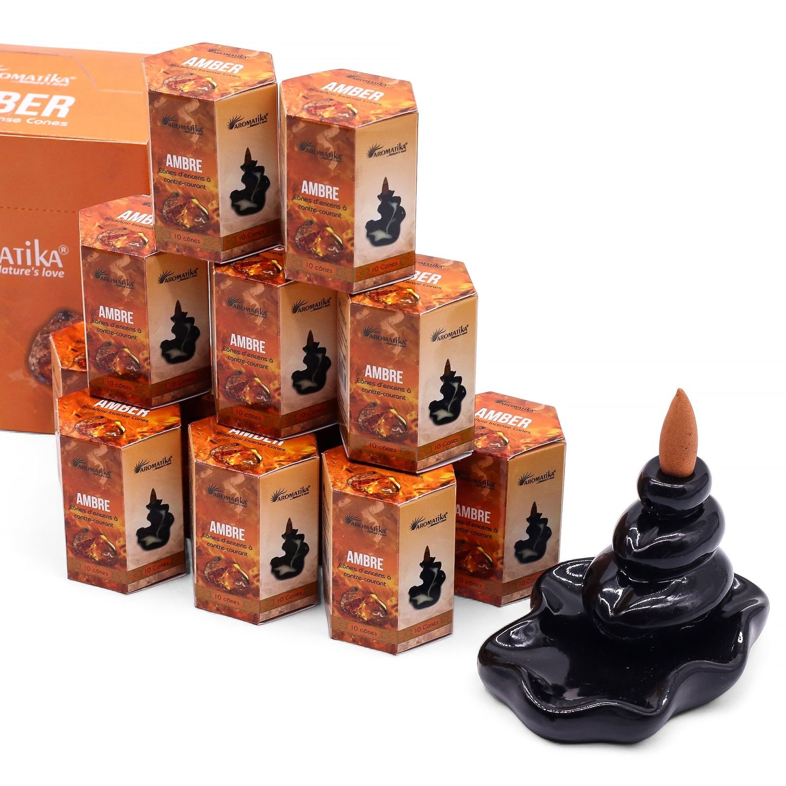 Masala Backflow Incense pack of 10 - Amber - Image 3