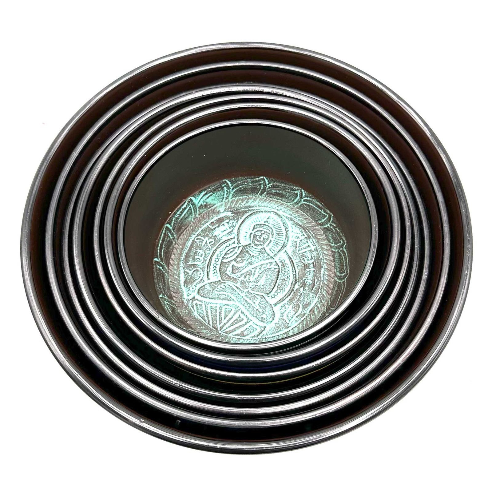 Large Chakra Set of Seven Singing Bowls (19.5-35cm) - Image 3