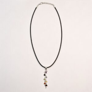 Indian Devotional Pendant - Silver Plated (45cm Cord)- Snake Chakra