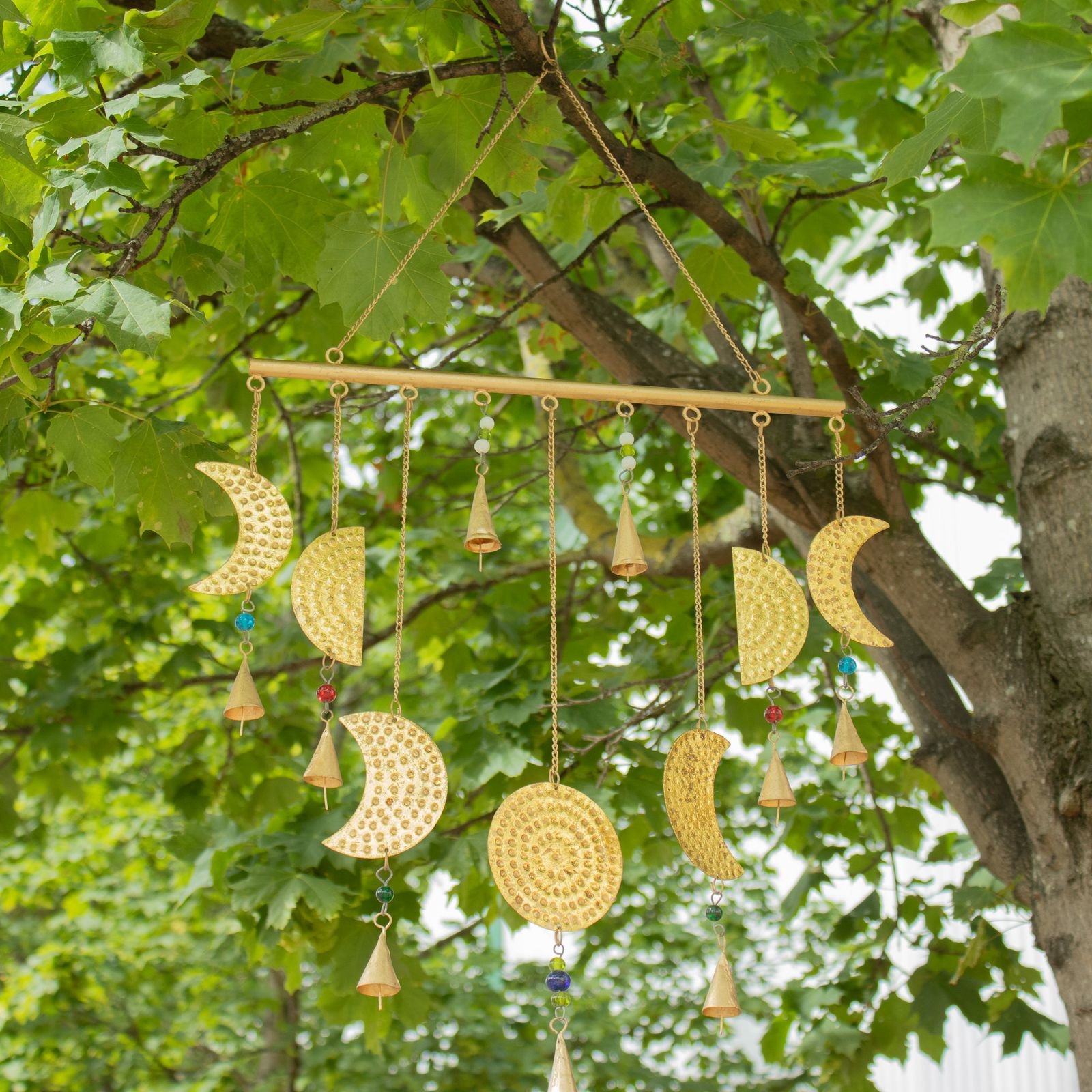 Indian Chimes - Brass Moon Phases Chimes - 43x40cm - Image 5