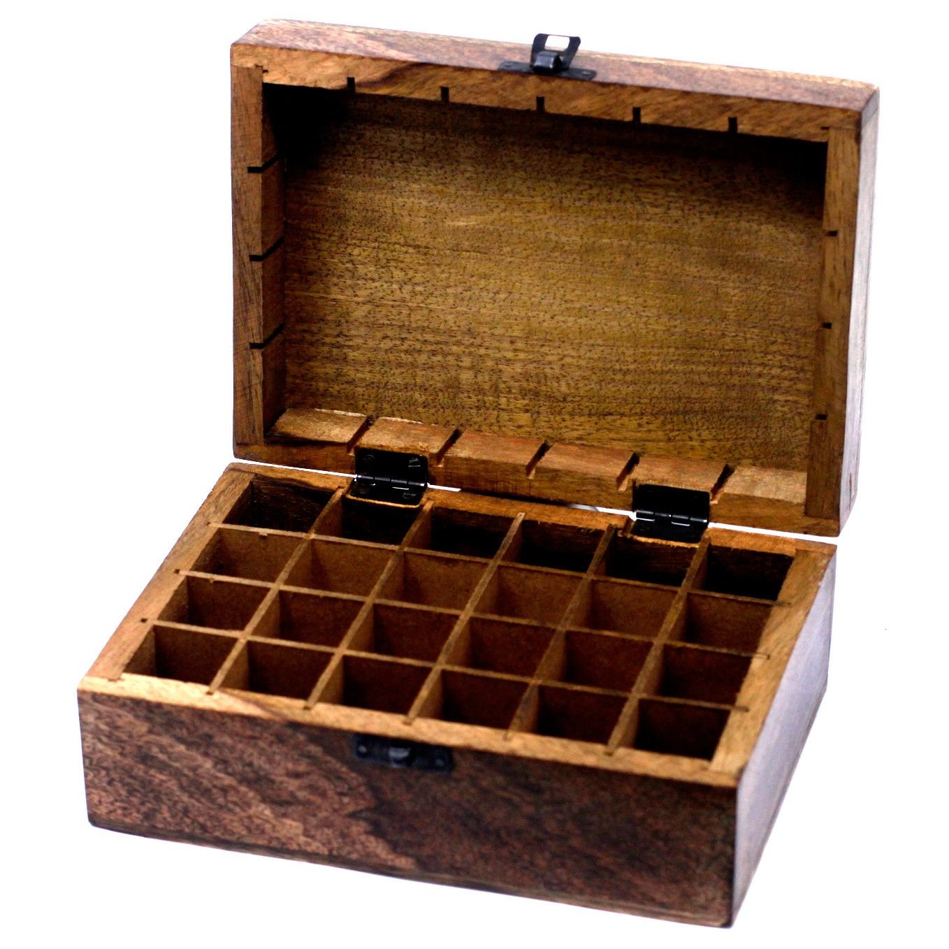 Aromatherapy Floral Carved Box (Holds 24 bottles) - Image 3