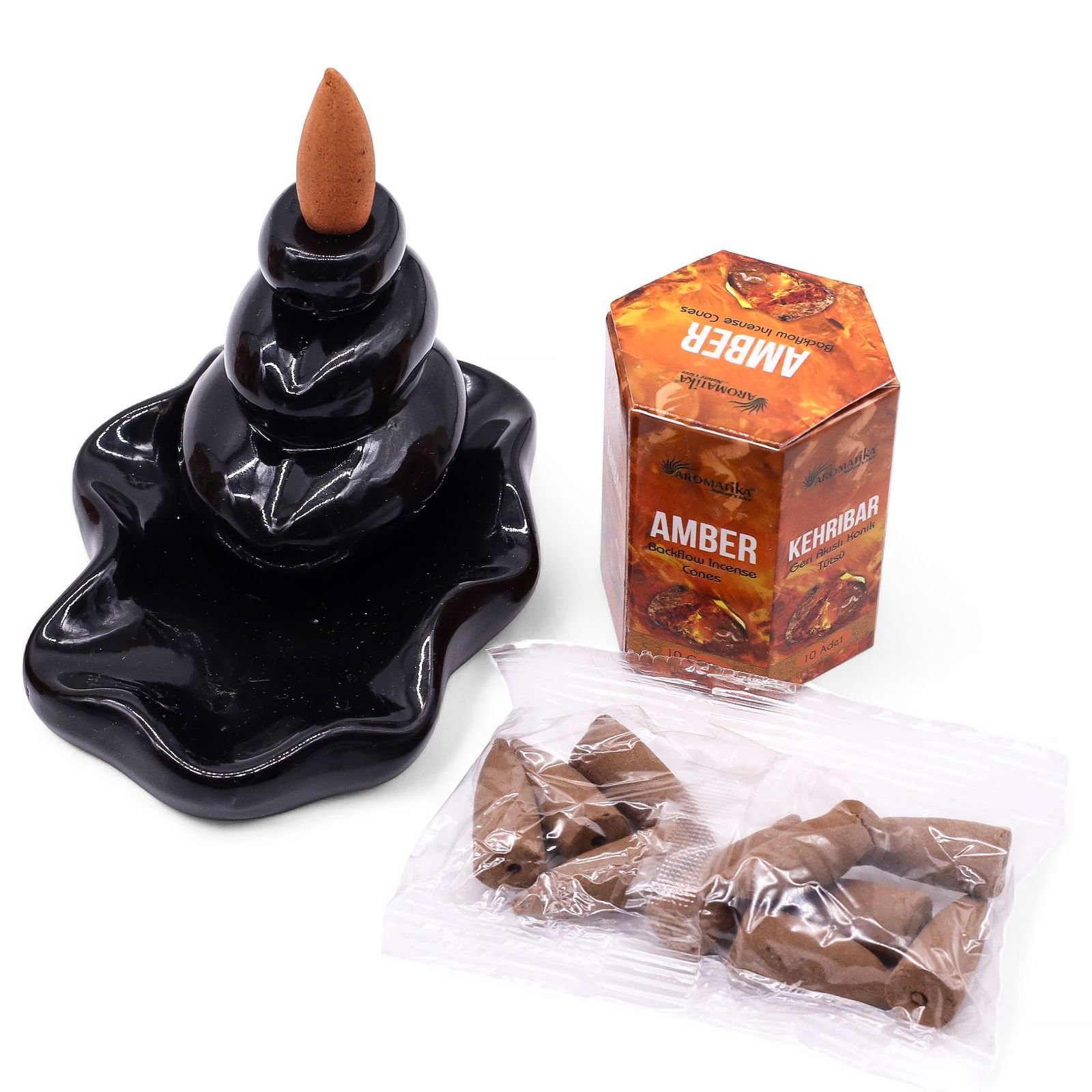 Masala Backflow Incense pack of 10 - Amber - Image 6