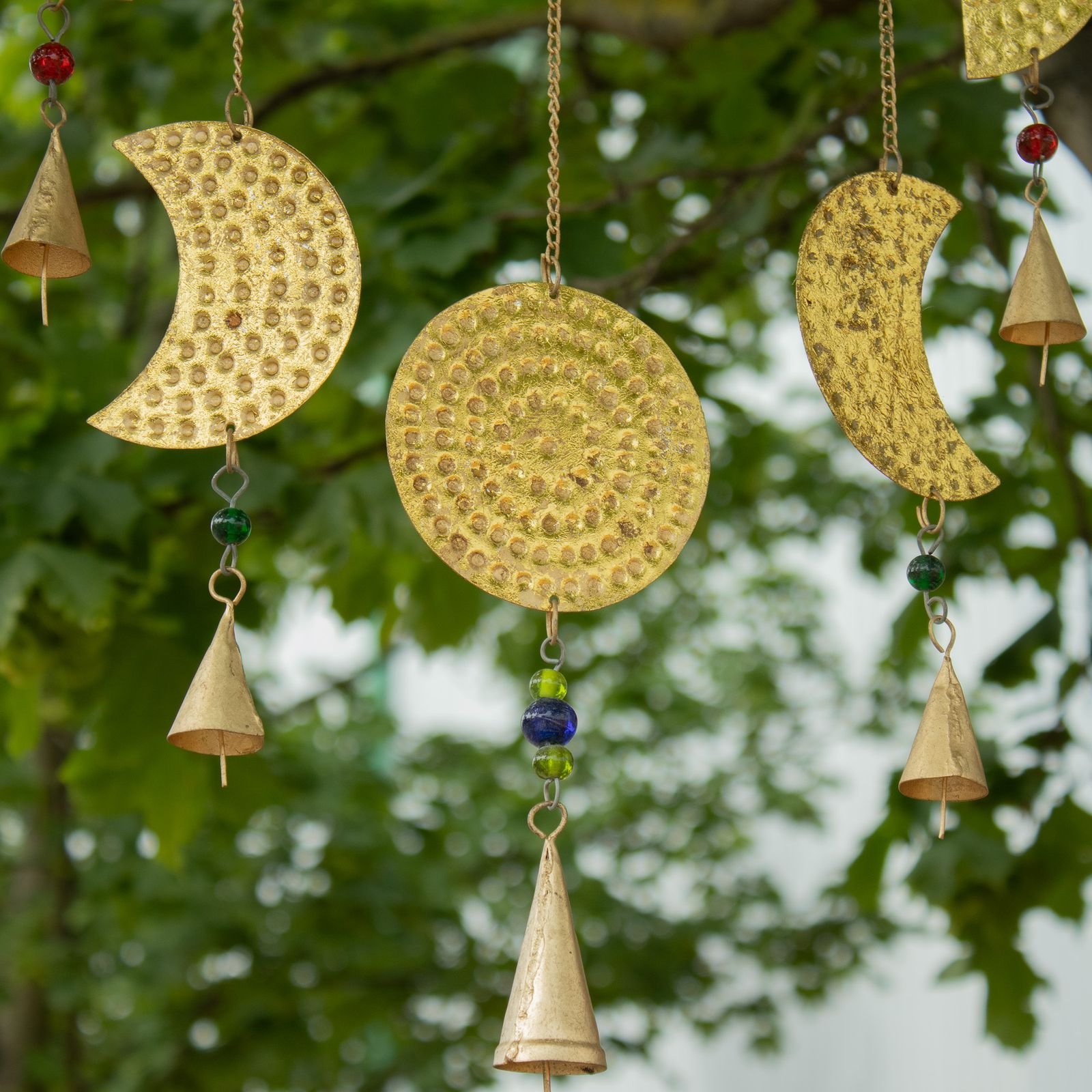 Indian Chimes - Brass Moon Phases Chimes - 43x40cm - Image 4