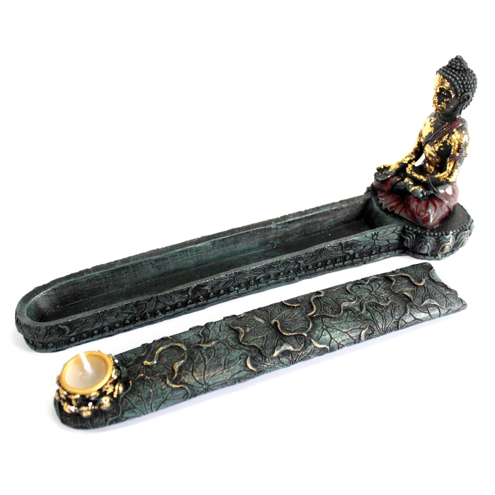 Antique Buddha - Incense Burner & Box - Image 6