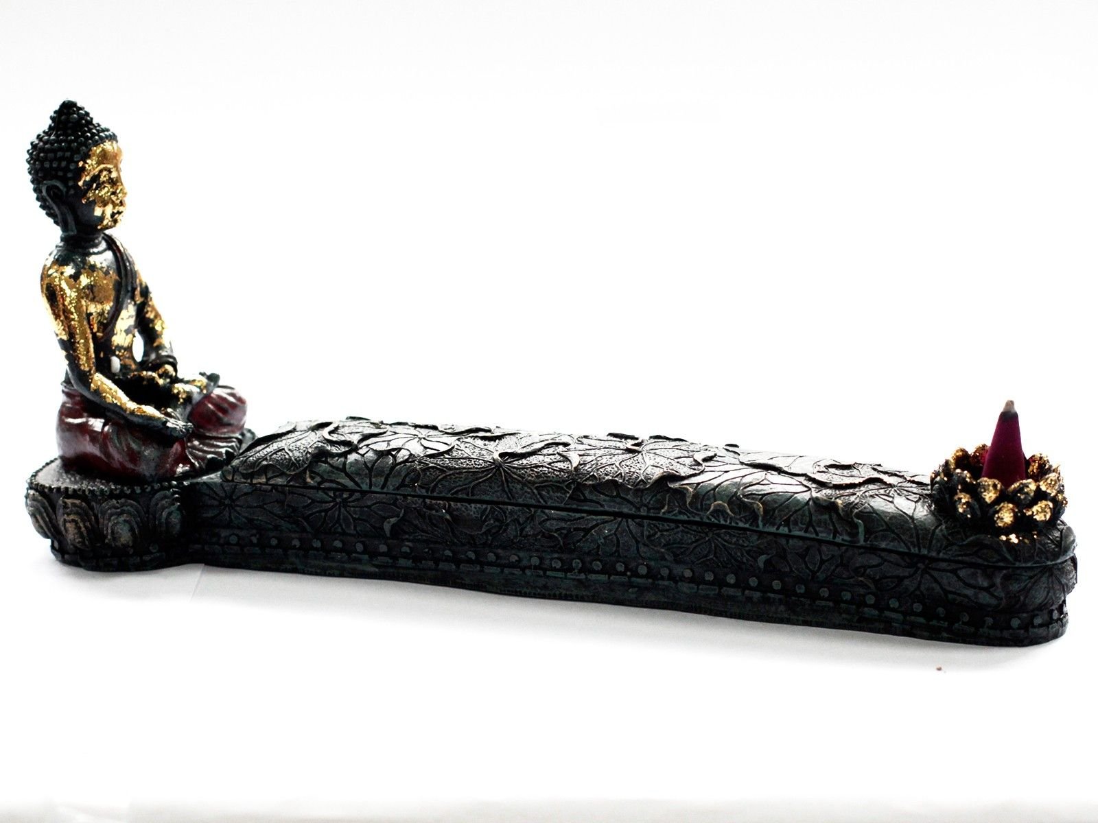 Antique Buddha - Incense Burner & Box - Image 2